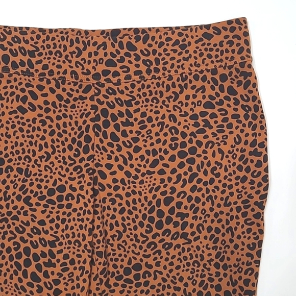 Lands' End Starfish Ankle Legging Leopard Print Mid Waist Rise Crop Yoga Pants - Picture 8 of 17